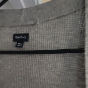 2 GapBody Gray Sweater Robe With Tie--2 Of Them